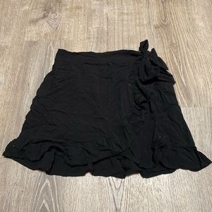 Black wrap skirt